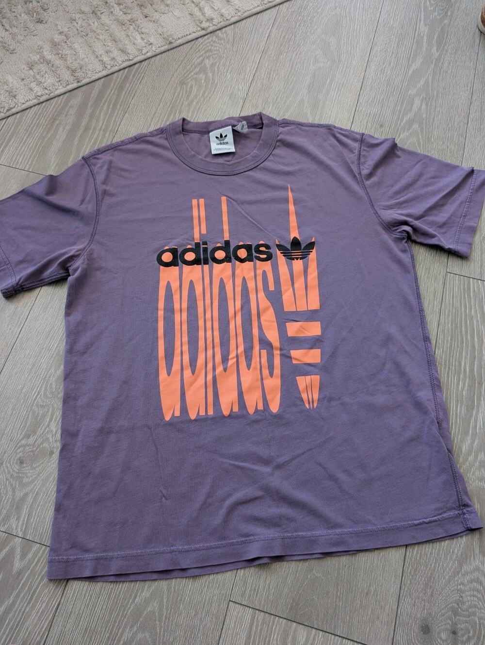 Adidas Mens Purple FS GRP 4 FM2218 Short Sleeves Logo Pullover T Shirt Sz M